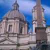 Saint Agnes lost her head where this church sits. Her skull in inside. Um...