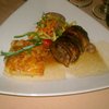 #LocalRestaurantWeek Bacon-wrapped stilton-stuffed meatloaf, graten potatoes, shredded veggies.