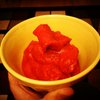 Homemade raspberry sorbet. About as awesome as something can be while still legal.