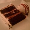 Birthday cake (from Dessert Deli) and ice cream.