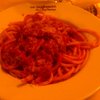 Bucatini all'amitriciana (it's got pancetta).