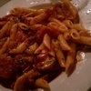 Custom dish: penne, cream pomodoro, mushrooms, sauteed onions, sundried tomatoes, romano cheese.