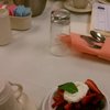 Fruit cup, pastries, and tasty breakfast bars from the culinary students.