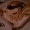 3 cheese fondue in bread bowl. In styrofoam. Because they forgot it. Then brought it as takeaway.