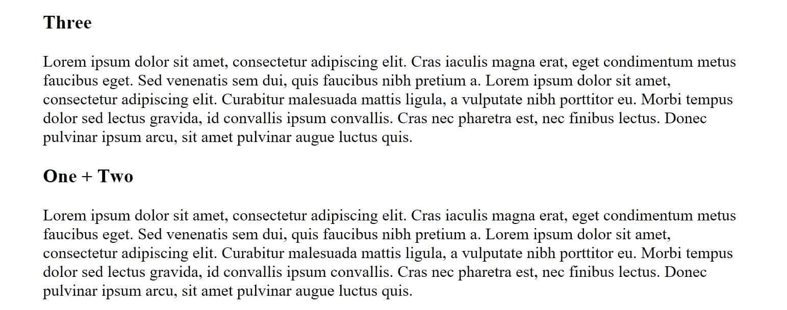 The page as seen in a narrow view with all the text in a single narrow column.